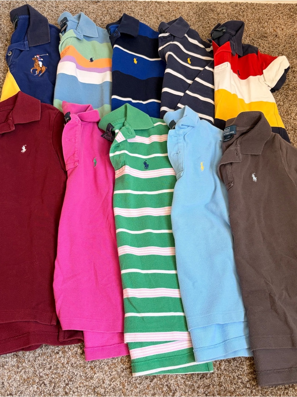 Ralph Lauren Polo Kids' Assorted Color Short-Sleeve Polo Shirt Bundle
